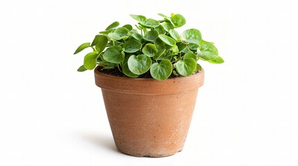 Obraz premium Mini Potted Plant Isolated on White Background for Decorative Use