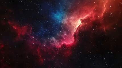 Fototapeta premium Nebulae: stunning displays of color and light formed by clouds of gas and dust in space's vast expanse