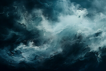 aerial shot of waves breaking on the sea