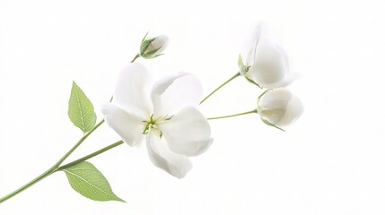 Obraz premium Beautiful Cotton Flower Isolated on White Background for Design Use