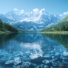 Serene Mountain Lake Reflection
