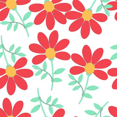 Seamless pattern of decorative flowers. Vector stock illustration eps10. Adobe Illustrator Artwork