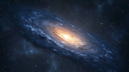 Fototapeta premium Vast galactic horizon in deep space