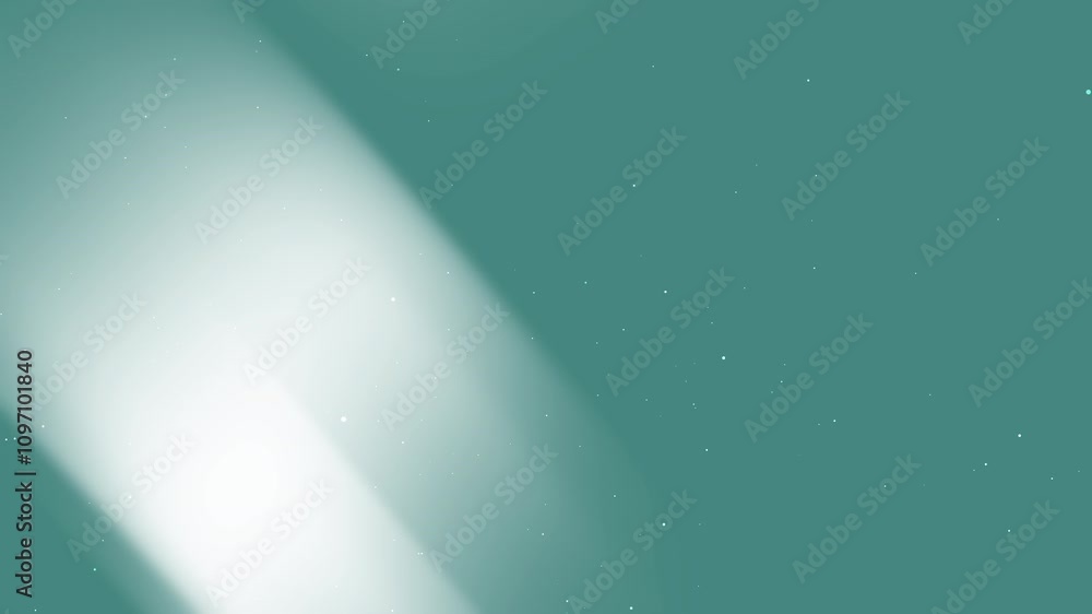Poster abstract teal gradient background with light beam and subtle sparkle