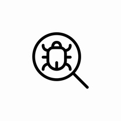 bug search tester icon sign vector