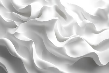 Fototapeta premium seamless abstract 3d white background featuring organic shapes that create a flowing, textured pattern, evoking a sense of calm and fluidity in a minimalist design