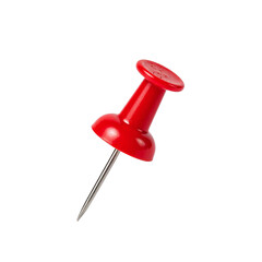 Red Thumbtack Isolated on Transparent Background