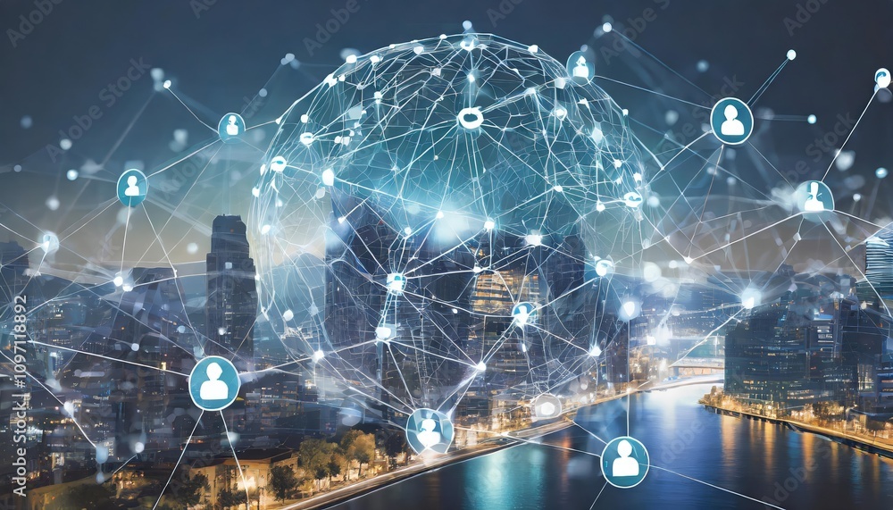 Aufkleber global business structure for networking and collaboration: comprehensive analysis of data exchange,
