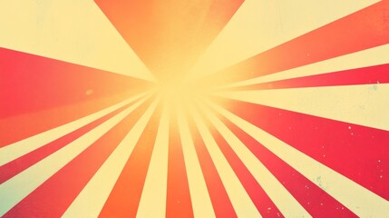 Obraz premium Vibrant Sunburst: Retro Abstract Background Design