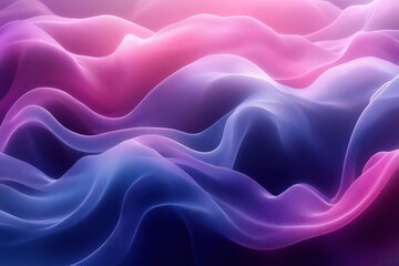 Obraz premium smooth waves in a rich gradient of blues and purples, layered and flowing seamlessly, creating a calming abstract background, suitable for digital art and creative projects