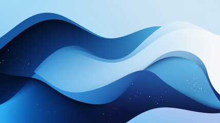 Abstract Blue Waves: Fluid Forms and Dynamic Flow Background Design