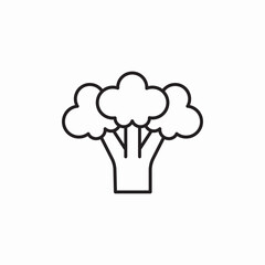 broccoli vegetable icon sign vector