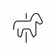 carrousel horse icon sign vector