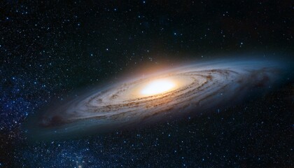 Fototapeta premium Andromeda Galaxy with Bright Core and Dust Lanes