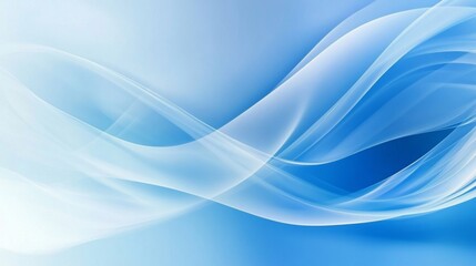 Fototapeta premium Abstract Blue Waves Background: Smooth Flowing Lines Wallpaper