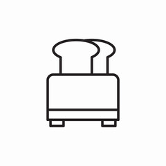 toaster bread icon sign vector