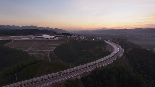 view of construction site of lishui airport in zhejiang