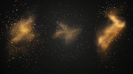 Obraz premium Golden Dust on Black: Sparkling Abstract Art Texture