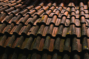 Rustic Terracotta Roof Tiles of Malá Strana, Prague