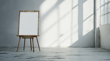 Empty Whiteboard Over White Background 