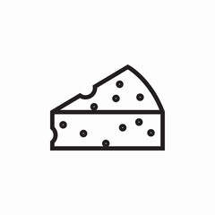 cheese slice icon sign vector
