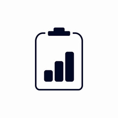 clipboard statistics icon sign vector