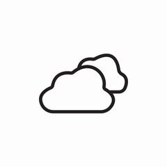 clouds weather icon sign vector