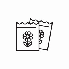 flower seeds icon sign vector
