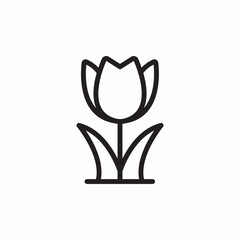 flower tulip icon sign vector