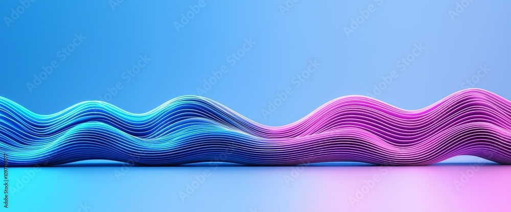 Poster an abstract geometric background in a 3d render, showcasing a virtual reality environment and a cybe