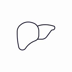 liver organ icon sign vector