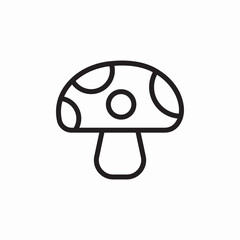 mushroom plant icon sign vector