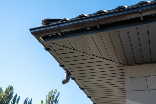 Metal soffit on a house