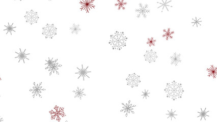 Christmas background design of snowflake and snow falling in the winter 3d illustration