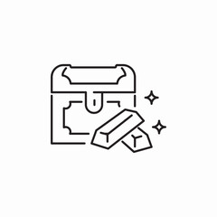 gold bars treasure icon sign vector
