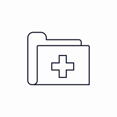 medicine documents folder icon sign vector