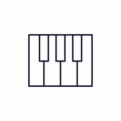 piano music icon sign vector