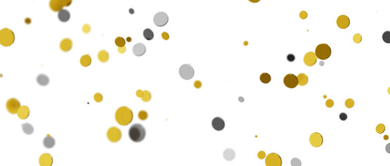 Shower of Elegance: Breathtaking 3D Illustration of Luxurious gold Confetti