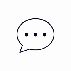 speech bubble three dots icon sign vector