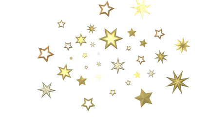 Descendant Christmas Constellations: Mind-Blowing 3D Illustration of Falling Festive Star Patterns