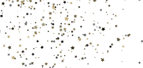 Heavenly Showers: 3D Gold Stars Rain Illustration Transcends Imagination