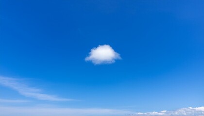 파란 하늘에 떠있는 구름 한점