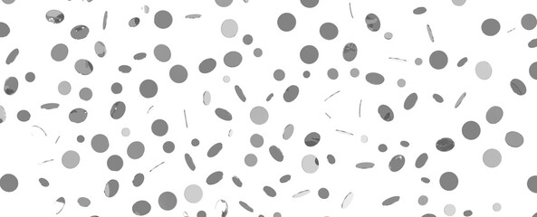 silver  confetti falling down isolated on transparent background.