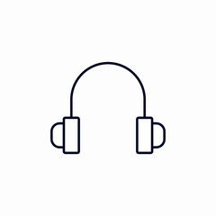 headphones music icon sign vector