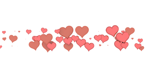 Ilustration of red realistics hearts whit 3D effect. rain of hearts