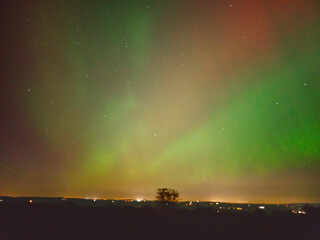 Aurora Borealis, Northern Lights, Panorama, 