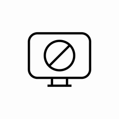 computer not available icon sign vector