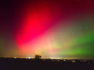 Aurora Borealis, Northern Lights, Panorama, 