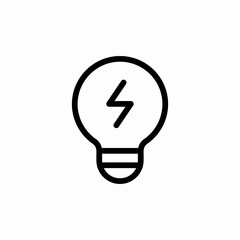 light bulb energy icon sign vector