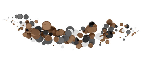  Colorful confetti on white background